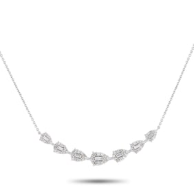 LB Exclusive 14K White Gold 1.0ct Diamond Necklace NK01547