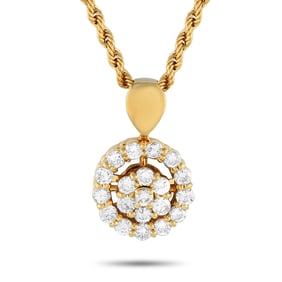LB Exclusive 18K Yellow Gold 1.20ct Diamond Necklace MF14-031225