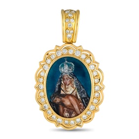 LB Exclusive 18K Yellow Gold 1.50ct Diamond Pendant MF04-122024