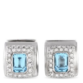 Roberto Coin 18K White Gold 0.85ct Diamond Huggie Hoop Earrings RC02-052424