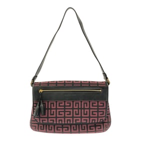 GIVENCHY Shoulder bag One handle Red Black Canvas Leather Women's Mikunigaoka store