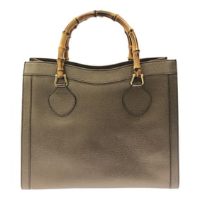 GUCCI Bamboo Handbag Tote Bag Brown Leather Women's Mikunigaoka Store