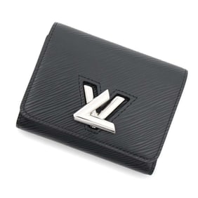 Louis Vuitton Tri-fold Wallet Epi Portefeuille Twist Compact M64414 LOUIS VUITTON Black