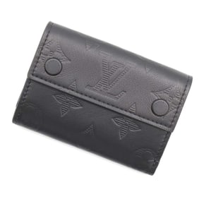 Louis Vuitton Tri-fold Wallet Monogram Shadow Discovery Compact M67631 Black