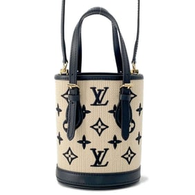 Louis Vuitton Handbag Monogram Nano Baguette M82418 LOUIS VUITTON 2way Shoulder Bag Black