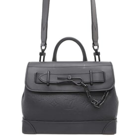 Louis Vuitton Handbag Monogram Taurillon Steamer PM M24436 LOUIS VUITTON 2way Black