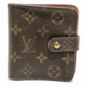 Louis Vuitton Monogram Compact Zip M61667 Bi-fold Wallet for Men and Women