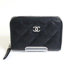 Chanel CHANEL Classic Zip Coin Purse AP0216 Black Case