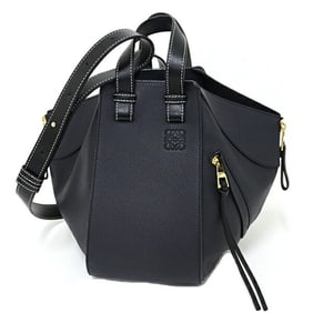 LOEWE Hammock Bag Small Calfskin 3WAY Handbag Shoulder Anagram Navy