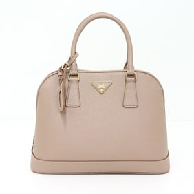 PRADA Prada Saffiano Luxe Handbag Pink Beige BN2567 Shoulder