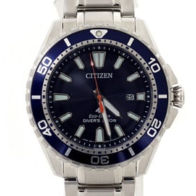 CITIZEN Men's Watch Eco-Drive Radio-Controlled Diver's 200m Water Resistant H168-S111510 SS Navy
