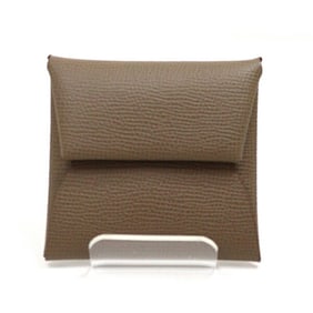 Hermes HERMES Coin Case Bastia Epsom Etoupe W Engraved Purse Wallet Unused