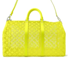 Louis Vuitton Boston Bag Monogram See-Through Keepall Bandouliere 50 M55380 2way Shoulder