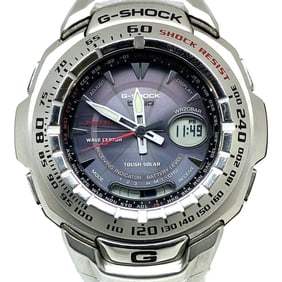G-SHOCK CASIO Watch GW-1600J-1A The G Radio Solar LED Light Tachymeter Ana-Digi Silver Metal