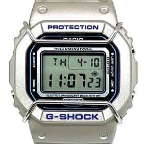 G-SHOCK CASIO Watch DW-5000BL-2 5000 Series Metal Band Screw Back EL Backlight Protector Silver Blue