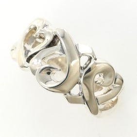 Tiffany Triple Loving Heart Silver Ring with Bag Total Weight Approx. 4.6g