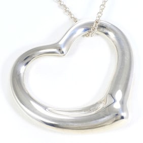 Tiffany Heart Silver Necklace Total weight approx. 20.1g 76cm