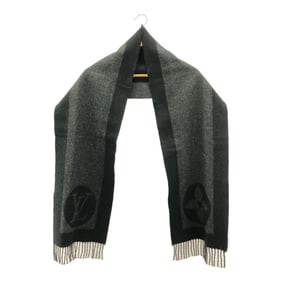 LOUIS VUITTON Louis Vuitton Scarf Cardiff Men's M70482 Grey 90% Wool, 10% Cashmere Made in England