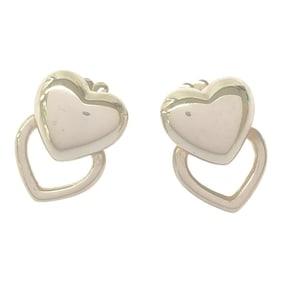 TIFFANY&Co. Tiffany Earrings Double Heart 925 Silver Sterling Mikunigaoka Store