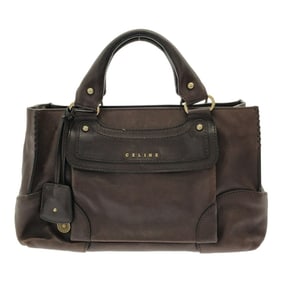 CELINE Boogie Bag Brown Leather Charm Ladies Keychain Mikunigaoka Store