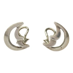 TIFFANY&Co. Tiffany Earrings Moon Face 925 Silver Ladies Mikunigaoka Store