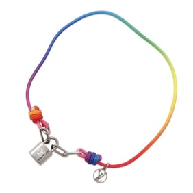 Louis Vuitton Bracelet Silver Lockit Virgil Abloh Q05269 LOUIS VUITTON UNICEF