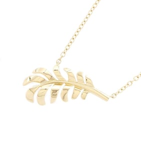 Chanel Necklace Plume de K18YG Yellow Gold J10167 CHANEL