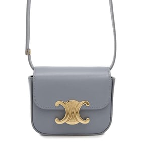 Celine Triomphe Mini Claude shoulder bag in shiny calf leather 10I513DPV CELINE Pochette