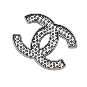 CHANEL Brooch Coco Mark Clover A24 S ABD399 Black