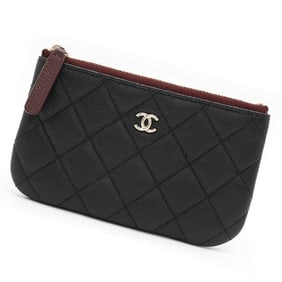 Chanel Pouch Matelasse Coco Mark Caviar Skin AP4020 CHANEL Black