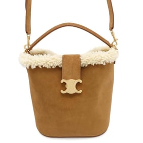 Celine Tote Bag Louise Medium Suede Shearling 116613GFT CELINE 2way Shoulder