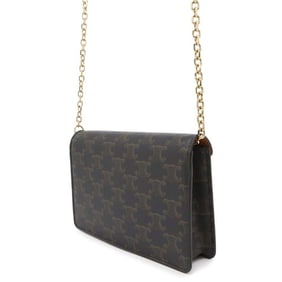 Celine Chain Wallet Triomphe Maillon 10F822CZT CELINE Brown