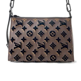 Louis Vuitton Shoulder Bag Monogram Tufted Triangle M45070 2way Handbag Black