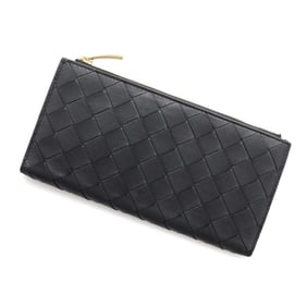 Bottega Veneta Long Wallet Intrecciato Leather BOTTEGA VENETA Black