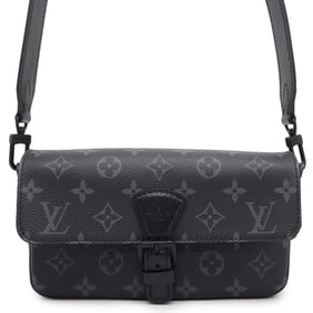 Louis Vuitton Shoulder Bag Monogram Eclipse Montsouris Wearable Wallet M83567 Black