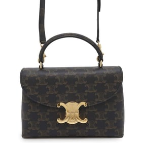 Celine Handbag Triomphe Teen Nino 118113 CELINE 2way Brown