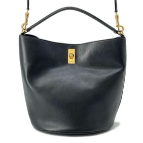 CELINE handbag bucket 16 seize leather 195573 2way black