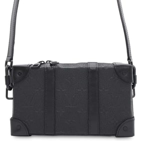 Louis Vuitton Shoulder Bag Monogram Taurillon Soft Trunk Wallet M80224 Black Long
