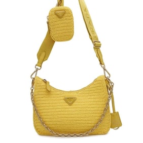 Prada Shoulder Bag Saffiano Re-Edition 2005 Raffia 1BH204 PRADA
