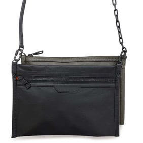 Louis Vuitton Shoulder Bag Monogram Shadow Flat M44635 LOUIS VUITTON Pouch Black
