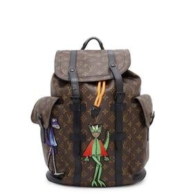 Louis Vuitton Backpack Monogram Macassar LV Friend Christopher PM M45617 Bag Black