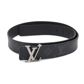 Louis Vuitton Belt Monogram Eclipse LV Initials 35MM Reversible Size 90 M0450U Black