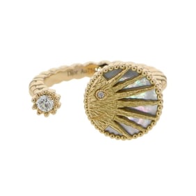 Christian Dior Dior Ring Rose Celeste Diamond 0.07ct Mother of Pearl K18YG Size 50 JSAM95014