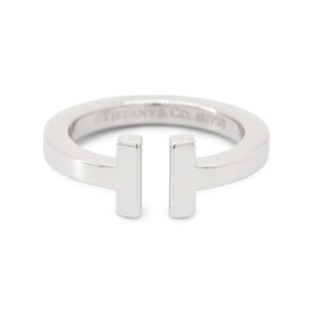 Tiffany Ring T Square K18WG White Gold Size Approx. & Co.
