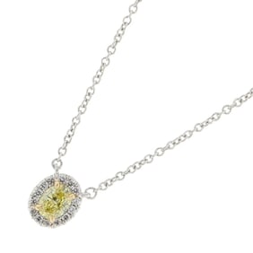Tiffany Necklace Soleste Yellow Diamond 0.22ct Pt950 44131336 & Co. Pendant