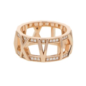 Tiffany Ring Atlas X Diamond 0.21ct K18PG Pink Gold & Co.
