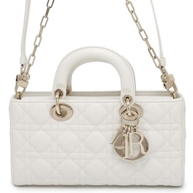 Christian Dior Dior handbag for ladies D-JOY Cannage medium lambskin M0540ONGE Christian 2way white