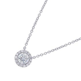 Tiffany Necklace Soleste Diamond 0.31ct Pt950 Platinum & Co. Pendant