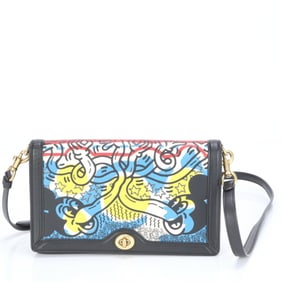 Coach Disney x Keith Haring 4727 Riley Leather Shoulder Bag Handbag for Women