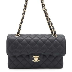 Chanel Chain Shoulder Bag Matelasse 23 Coco Mark Double A01113 CHANEL Black